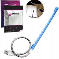 LAMPKA LED ELASTYCZNA na USB do LAPTOPA KOMPUTERA ŁADOWARKI TV NIEBIESKA