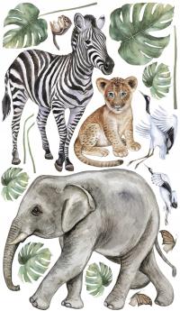 Слон сафари наклейки джунгли наклейки для детей