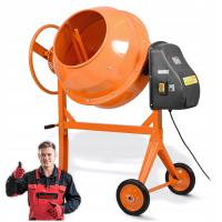 БЕТОНОМЕШАЛКА ЭЛЕКТРИЧЕСКИЙ СМЕСИТЕЛЬ HECHT 2141 БАРАБАН 140L МОЩНОСТЬ 650W 230V КОЛЕСА