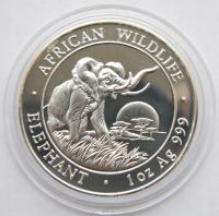 SOMALIA 100 SHILLINGS 2009 SŁOŃ UNCJA SREBRO