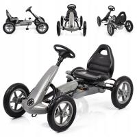 Детский педальный картинг 5-12 лет до50 кг регулируемый метеоритный ручной тормоз