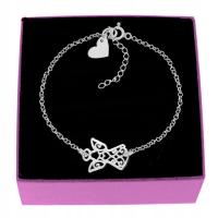 СЕРЕБРЯНЫЙ АНГЕЛ АЖУРНЫЙ БРАСЛЕТ И СЕРДЦЕ СЕРЕБРО 925 ГРАВЕР