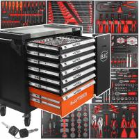 Wózek narzędziowy BJC czarny 8 szuflad z hamulcem