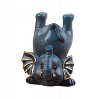 Śliczna figurka słonia Uchwyt na okulary Organizer do przechowywania Stojak na okulary Niebieski