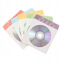 Kolorowe MOCNE Koperty Koszulki na CD DVD 50 szt