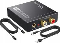 Optyczny konwerter coaxial toslink RCA 2x cinch