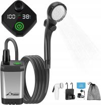 Модернизированный портативный душ для кемпинга с насосом и аккумулятором 4500 мАч