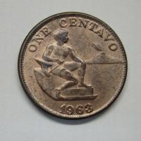 1 Centavo, Filipiny, 1963r. X19