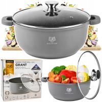 Горшок большой индукционный газовый гранитный горшок 6,5 л 28 см крышка круглые горшки