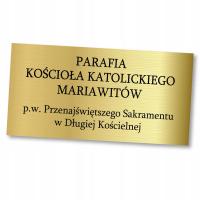 Szyld grawerowany 10x15 cm złoty/srebrny