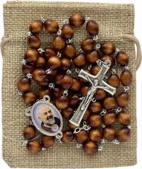 ДЕРЕВЯННЫЕ ЧЕТКИ С РЕЛИКВИЕЙ СВЯТОГО ОТЦА ПИО СВЯТОЙ ОТЕЦ ПИО РЕЛИКВИЯ