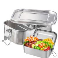 Pudełko na lunch ze stali nierdzewnej 304, 800 ml Z PRZEGRÓDKĄ SZCZELNE