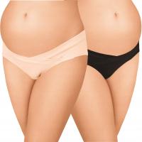 Majtki ciążowe pod brzuch ukośne Dwupak