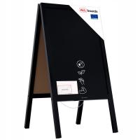 Kredowy Potykacz reklamowy CZARNY 118x61cm tablica kredowa