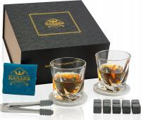 KANARS Zestaw podarunkowy do whisky 2 SZKLANKI KRYSTALICZNE