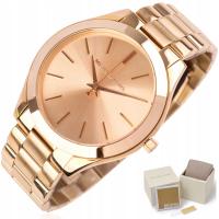 Женские часы MICHAEL KORS MK3197 SLIM RUNWAY розовое золото для подарочной коробки