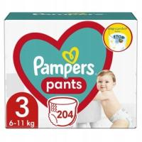 PAMPERS Pieluchy MTH Rozm 3, 611kg, 204szt.