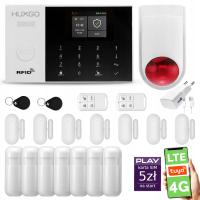 Alarm bezprzewodowy WiFi + GSM 4G LTE z aplikacją TUYA , HUXGO HXA005 4G