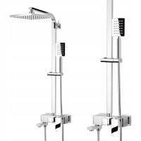 ZESTAW PRYSZNICOWY KOLUMNA NATRYSKOWA Z BATERIĄ WANNOWĄ + DESZCZOWNIA 20CM