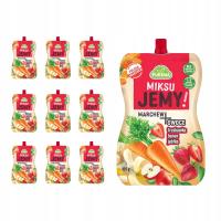 Przekąska mus bez cukru MARCHEW + truskawka-banan PURENA 180g x 10sztuk