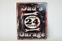 Plakat szyld metalowy reklama DADS GARAGE