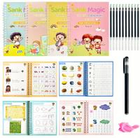 Волшебные книги для обучения письму цифры буквы каллиграфия набор 4шт