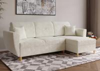 Narożnik rogówka OTYLIA funkcja spania tkanina boucle szybka wysyłka