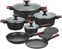 Набор мраморных горшков с антипригарным покрытием 12-ele индукция газ