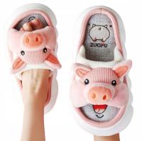 Kapcie na platformie wygodne Świnka (P026)