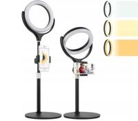 LAMPA PIERŚCIENIOWA ZE STATYWEM 8'' DO SELFIE