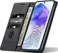 Etui z klapką DAYMOND do Samsung Galaxy A55 | A55 5G + SZKŁO OCHRONNE HARTOWANE 9H PRO+ PREMIUM czarny