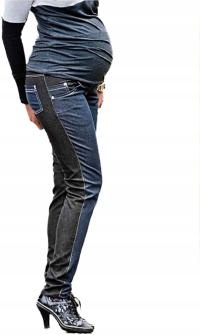 Spodnie ciążowe jeans 9027 dla kobiet w ciąży XXL