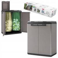 KOSZ NA SEGREGACJE ŚMIECI POJEMNIK SZAFKA KETER SPLIT BASIC 220L 2 KOMORY