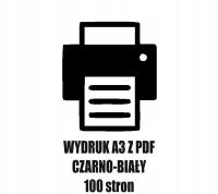 Wydruk z pliku A3 Druk z pliku PDF czarno-biały A3 100 stron tekst