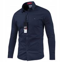 Tommy Hilfiger мужская рубашка DM0DM04405 тонкий длинный рукав хлопок размер L