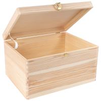 Деревянная коробка с замком с возрастом для хранения подарков 40x30x24 см