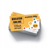 Wizytówki 120 szt. 400g Soft Touch Kreator Online