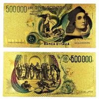 RAFFAELLO Banknot Pozłacany 500 000 lirów Włochy