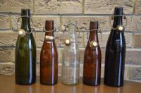 Довоенные цветные пивные бутылки-набор из 5 штук