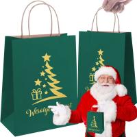 TORBA PAPIEROWA ŚWIĄTECZNA ZIELONA A5 225/80/180 1 SZT TOREBKA EKO ŚWIĘTA