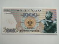 1000 ZŁOTYCH BOLESŁAW KRZYWOUSTY STAN UNC