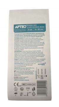 Полоски для закрытия ран белого цвета 6 x 38 мм 6 шт.