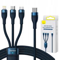 BASEUS SZYBKI KABEL USB - LIGHTNING | MICRO USB | USB-C MOCNY 100W 1,5m