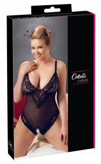 Cottelli Curves Body Plus Size z koronką, otwarty krój, 2XL