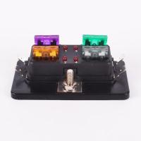 Skrzynka bezpieczników nożowych LED DC V 4 z podświetleniem i bezpiecznikami