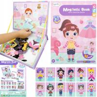 KSIĄŻKA MAGNETYCZNA UKŁADANKA GRA UBIERANKA ZAŁÓŻ UBRANIA PUZZLE MONTESSORI