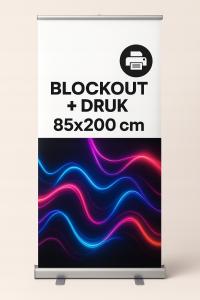 Roll-up blockout 85×200 – mocny materiał + druk ekspres