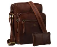 Męska torebka saszetka listonoszka Peterson skórzana z paskiem na ramię