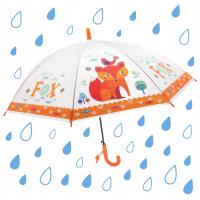 Parasol dziecięcy deszcz mały z lisem pomarańczowy dla dzieci FOX RAVI