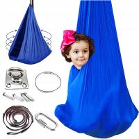 HUŚTAWKA SENSORYCZNA CHUSTA AKROBATYCZNA DLA DZIECI WISZĄCA HAMAK 280x150cm